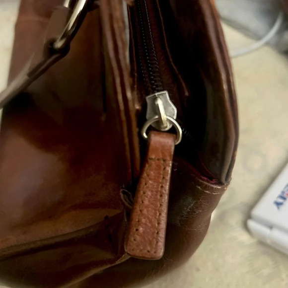 Arnold Churgin vintage brown bigger buckles purse in  excellent condition - Picture 6 of 11